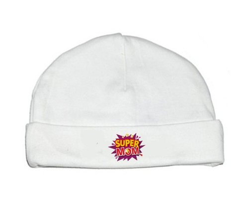 Bonnet bébé personnalisé Super MOM