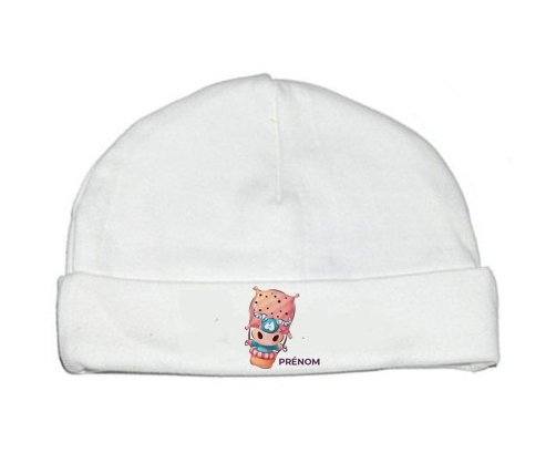Bonnet bébé personnalisé Animaux rigolos Taureau avec prénom