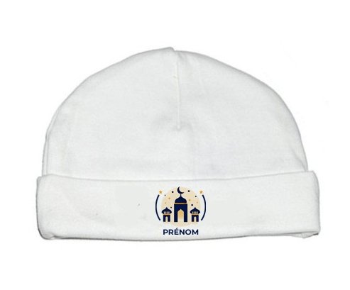 Bonnet bébé personnalisé Islam mosqué avec prénom design-1