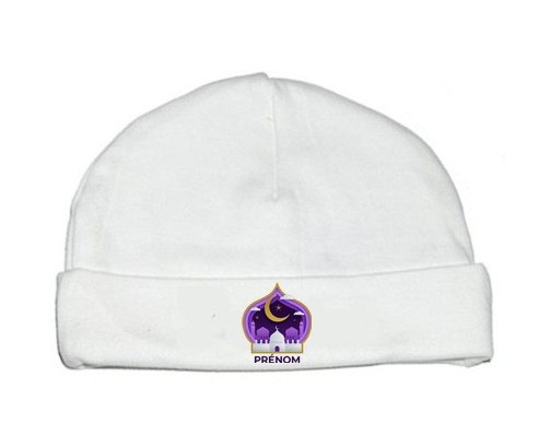 Bonnet bébé personnalisé Islam mosqué avec prénom design-4