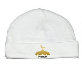 Bonnet bébé personnalisé Islam mosqué avec prénom design-6