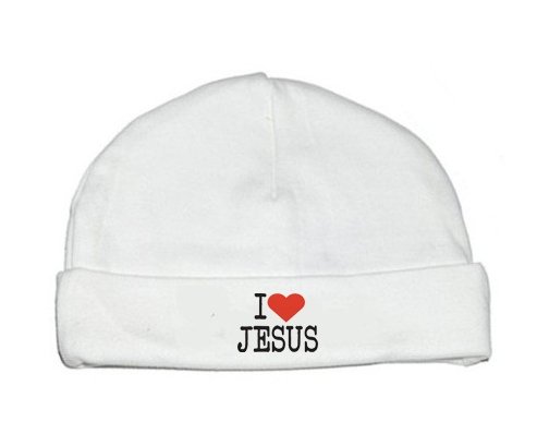 Bonnet bébé personnalisé I love Jesus