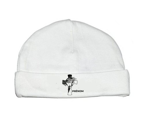 Bonnet bébé personnalisé Jesus Christ design-3 avec prénom