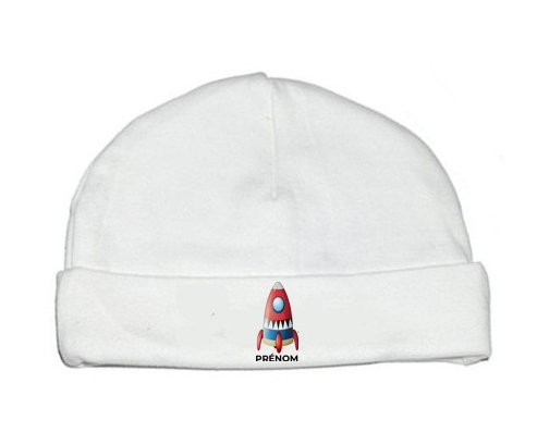 Bonnet bébé personnalisé Jouet toys Fusée avec prénom