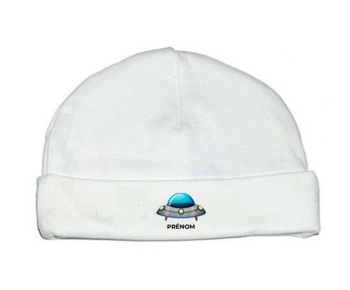 Bonnet bébé personnalisé Soucoupe volante toys Fusée avec prénom
