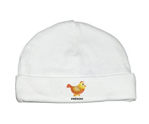 Bonnet bébé personnalisé Jouet toys Poule avec prénom