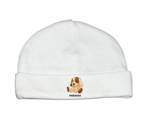 Bonnet bébé personnalisé Jouet toys Chiot avec prénom
