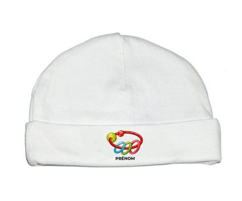 Bonnet bébé personnalisé Jouet toys hochet avec prénom