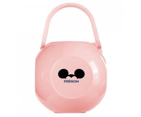 Boîte à tétine Disney Mickey Nœud papillon avec prénom