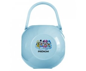 Boîte à tétine Disney Mickey donald pluto et bingo design 3 avec prénom
