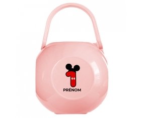 Boîte à tétine Disney Mickey Numéro 1 avec prénom