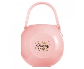 Boîte à tétine Couronne jaune étoile princesse design-1