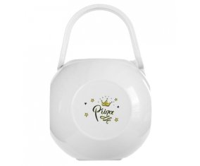 Boîte à tétine Couronne jaune étoile prince design-1