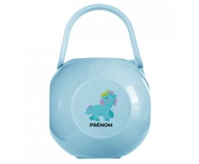 Boîte à tétine Licorne design-3 avec prénom
