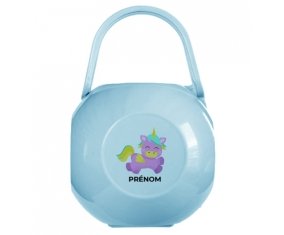 Boîte à tétine Licorne design-4 avec prénom
