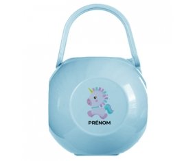 Boîte à tétine Licorne design-6 avec prénom