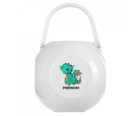 Boîte à tétine Dragon design-1 avec prénom