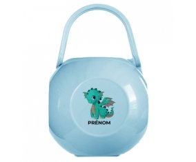 Boîte à tétine Dragon design-1 avec prénom