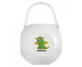 Boîte à tétine Dragon design-2 avec prénom