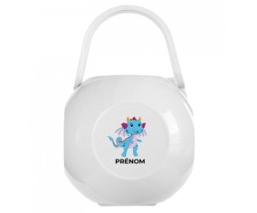 Boîte à tétine Dragon design-3 avec prénom
