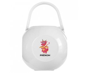 Boîte à tétine Dragon design-4 avec prénom