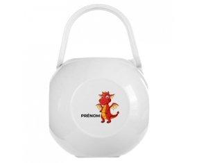 Boîte à tétine Dragon design-5 avec prénom