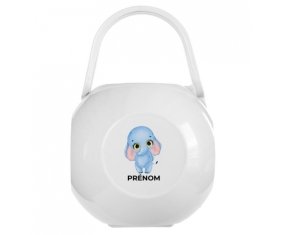 Boîte à tétine Bébé éléphant avec prénom