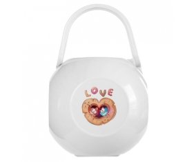 Boîte à tétine Animaux rigolos hiboux Love
