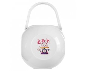 Boîte à tétine Animaux rigolos Cat design-1