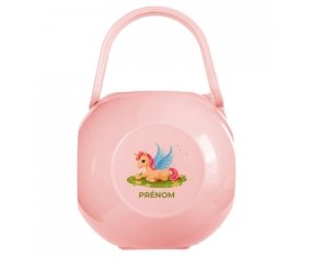 Boîte à tétine Licorne design-8 avec prénom