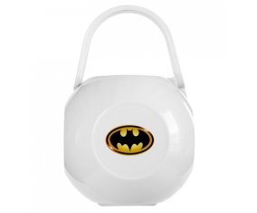 Boîte à tétine Batman logo noir et jaune