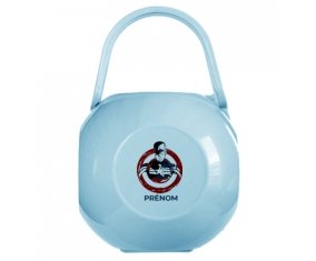 Boîte à tétine Cible rouge Captain America avec prénom