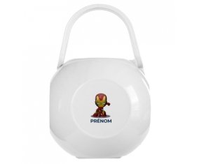 Boîte à tétine Iron man kids avec prénom