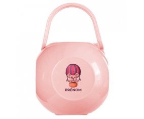 Boîte à tétine Animaux rigolos Ballon et ours avec prénom