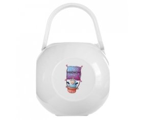 Boîte à tétine Animaux rigolos Mouton avec prénom