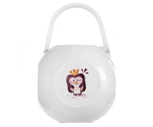 Boîte à tétine Animaux rigolos Pinguin lettre cœur