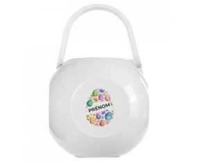 Boîte à tétine Oeuf de Pâques design-1 avec prénom