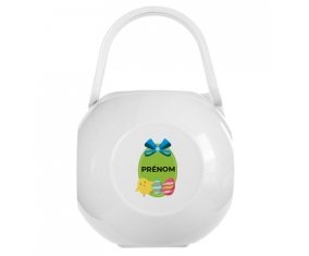 Boîte à tétine Oeuf de Pâques design-3 avec prénom