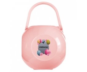 Boîte à tétine Oeuf de Pâques design-12 avec prénom