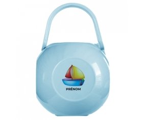 Boîte à tétine Jouet toys Bateau design-2 avec prénom