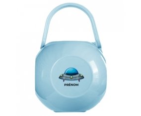 Boîte à tétine Soucoupe volante toys Fusée avec prénom