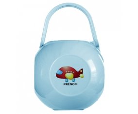Boîte à tétine Jouet toys Avion design-2 avec prénom