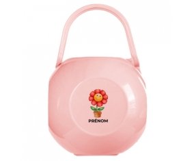 Boîte à tétine Jouet toys Fleur avec prénom