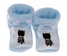 Chausson bébé Batman kids logo de couleur Bleu