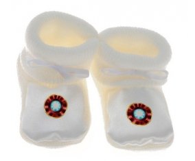 Chausson bébé Reacteur arc Iron man de couleur Blanc