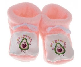 Chausson bébé Animaux rigolos Princesse de couleur Rose