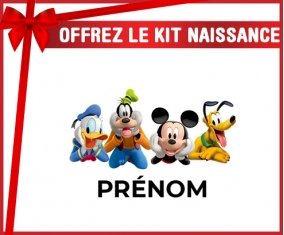 kit naissance bébé personnalisé Disney Mickey donald pluto et bingo design 2 avec prénom