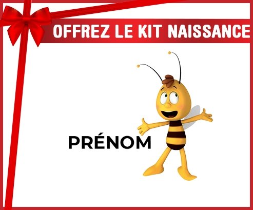 kit naissance bébé personnalisé Willy l'abeille avec prénom