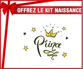 kit naissance bébé personnalisé Couronne jaune étoile prince design-1