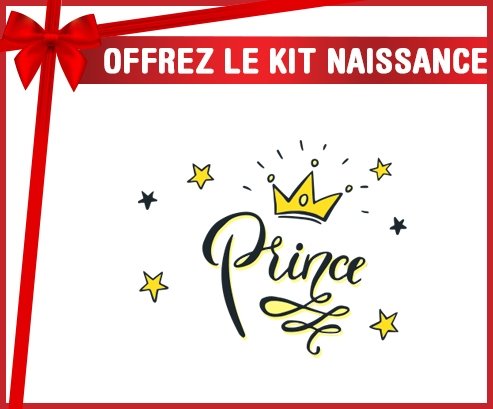 kit naissance bébé personnalisé Couronne jaune étoile prince design-1